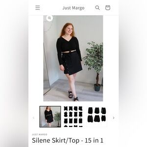 Versatile Just Margo Multi-Way, Multi-Size Skirt and Top—Black